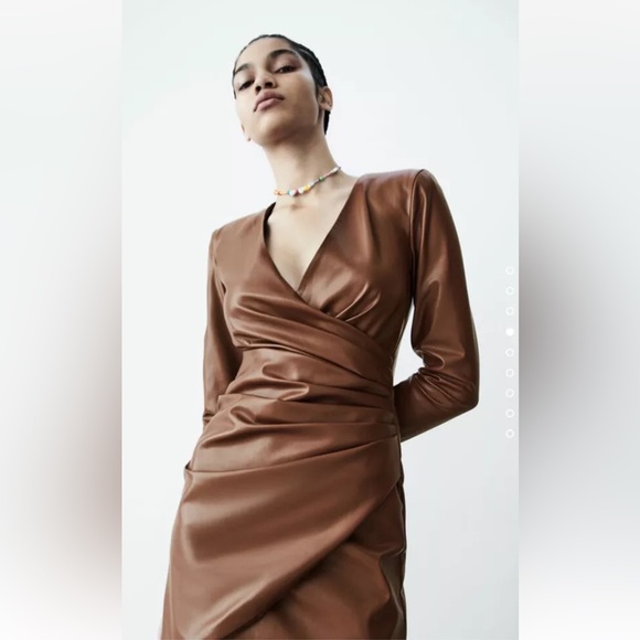 Brand new ZARA faux leather dress - Picture 1 of 11